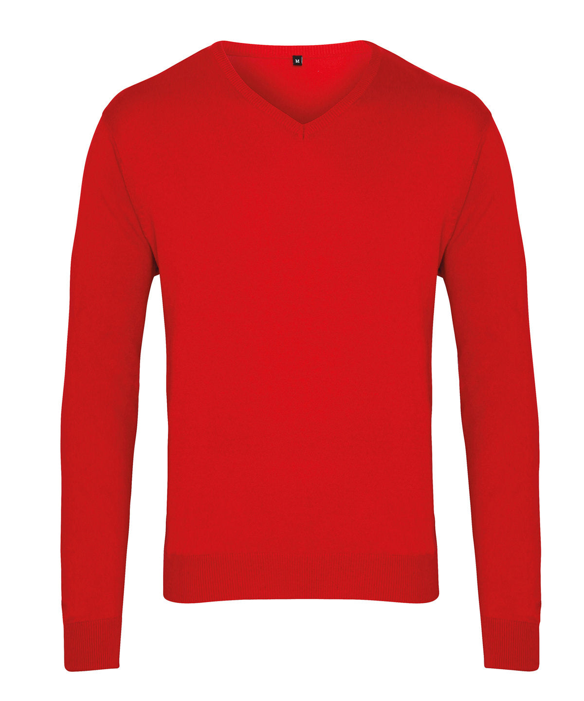 Jersey de punto con cuello en V | Rojo