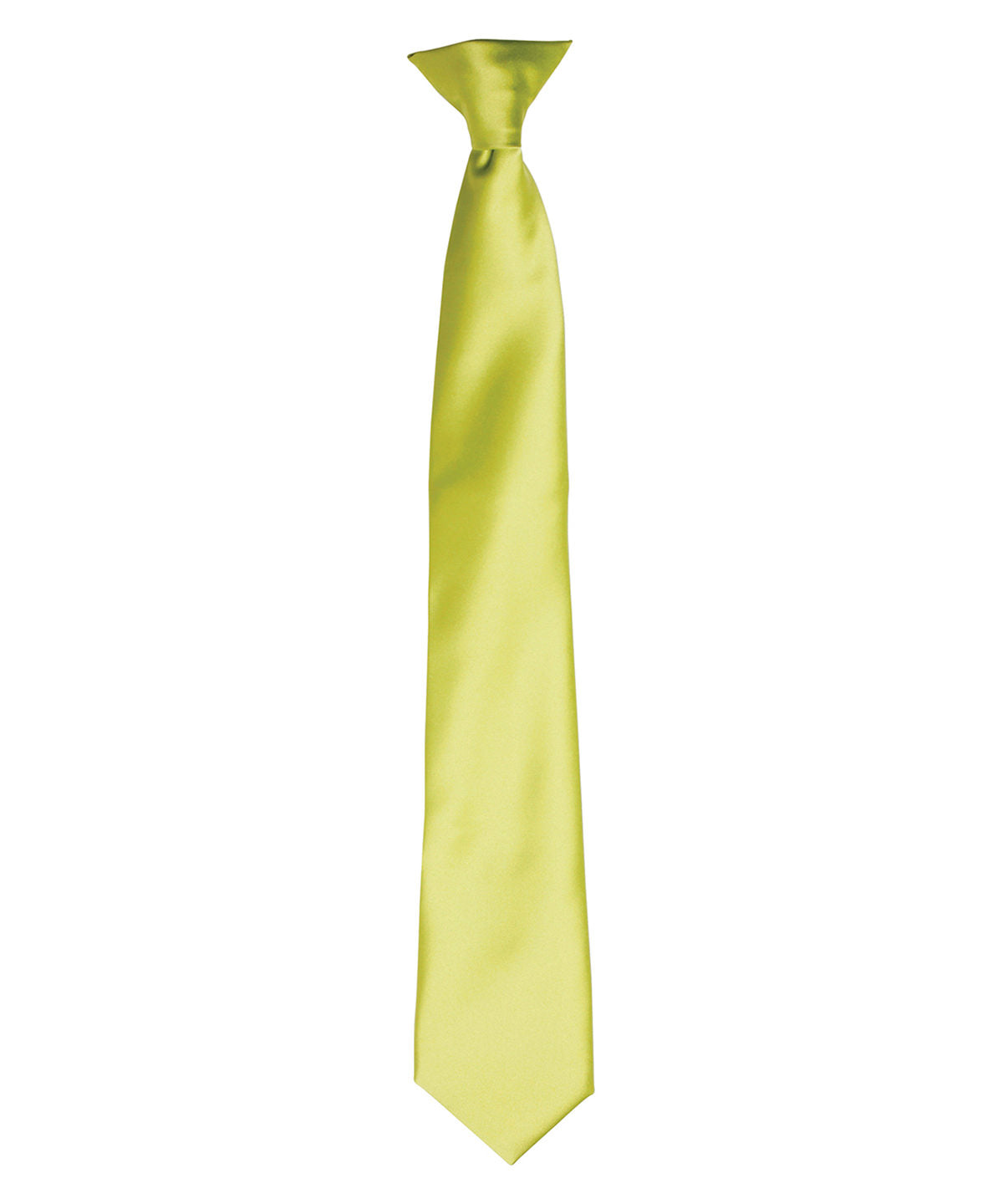 Colors Satin Clip-On Krawatte | Limette