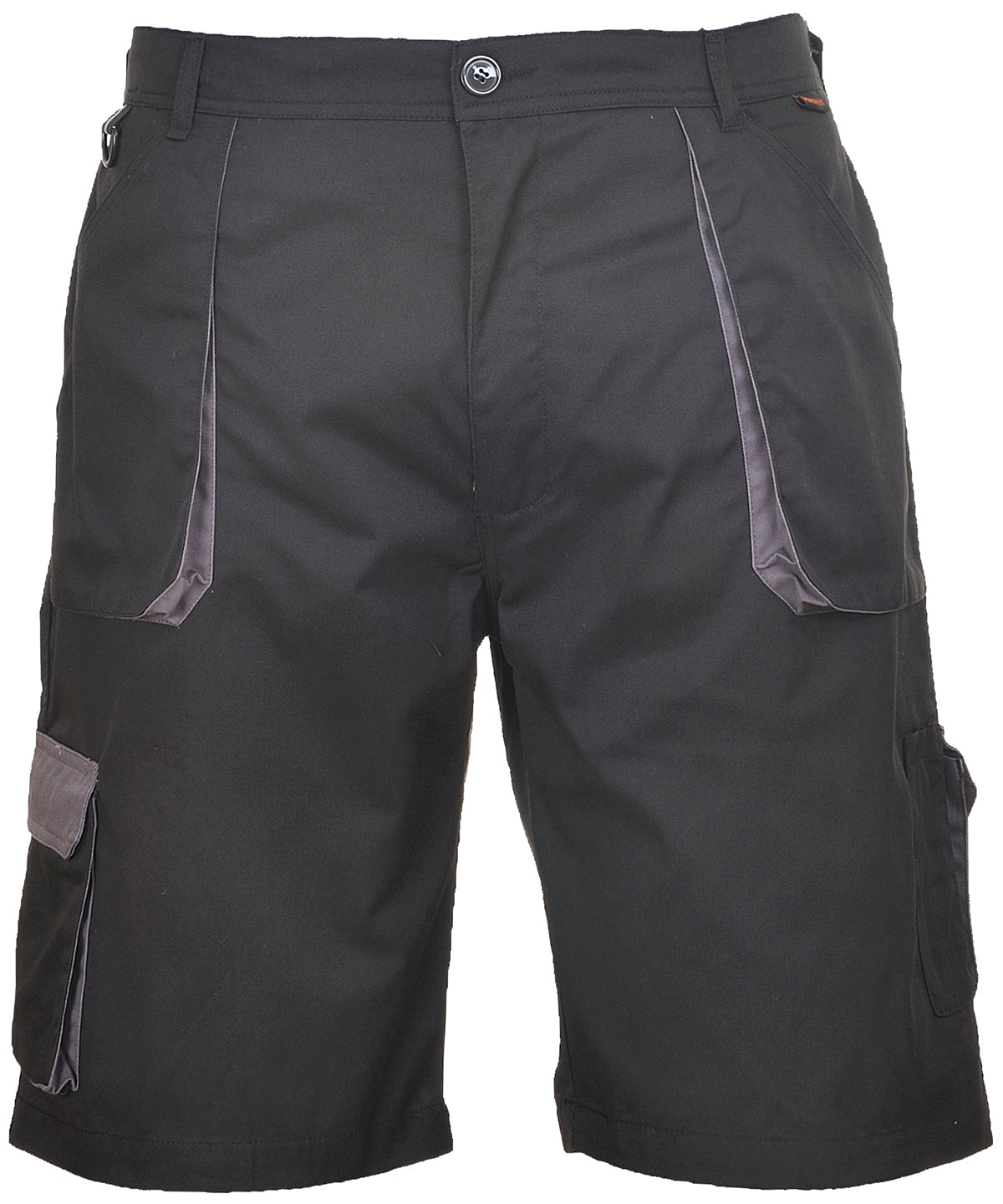 Pantalons courts de contraste Portwest Texo (TX14) | Nègre/Gris