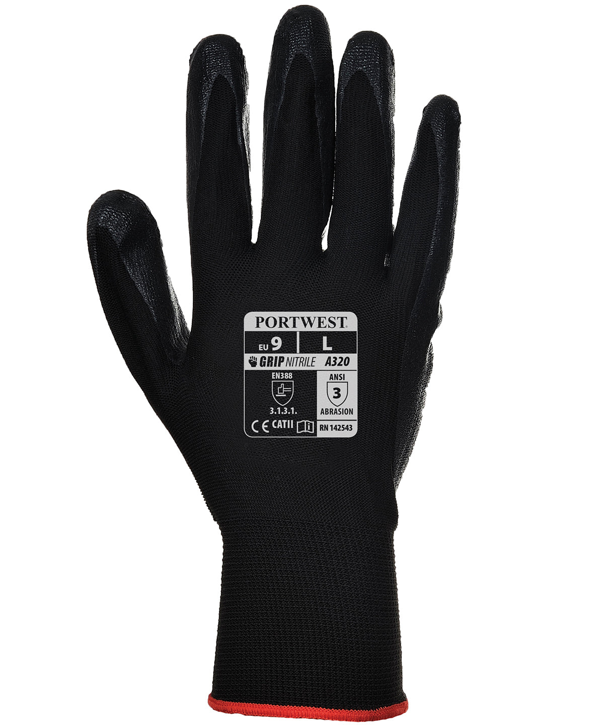 Dexti Grip Handschuh (A320) | Schwarz