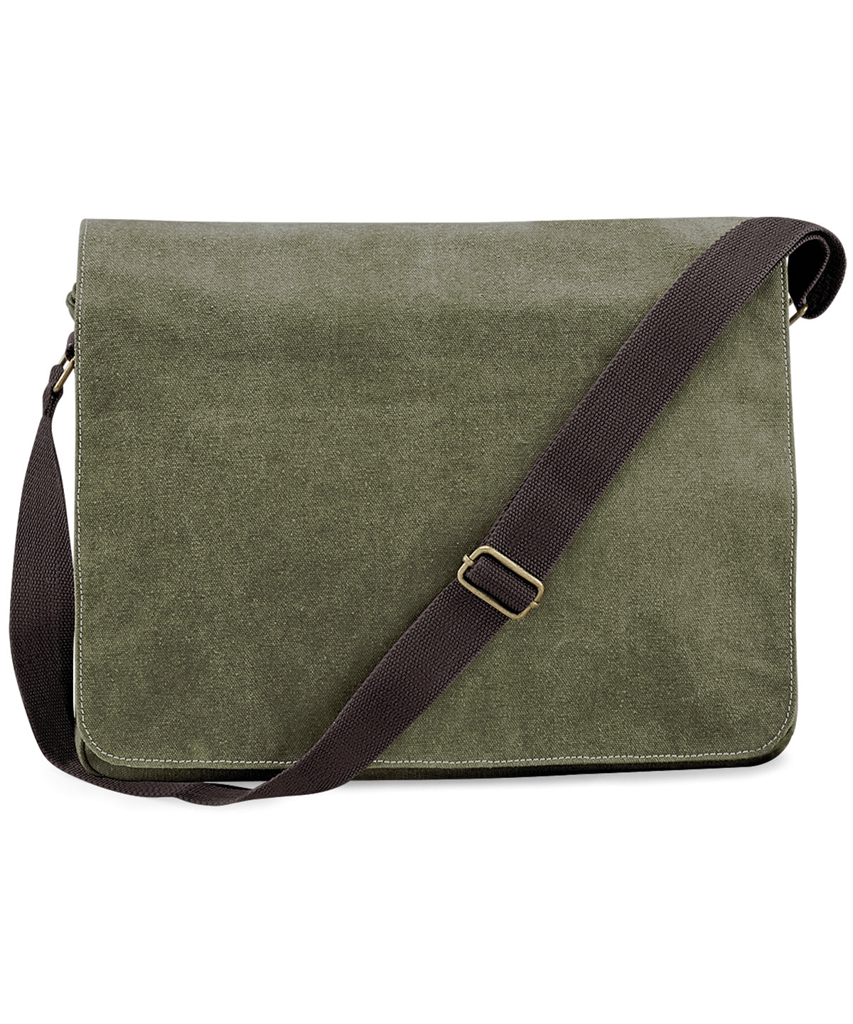 Bolso de mensajero de lona vintage | Verde Militar Vintage