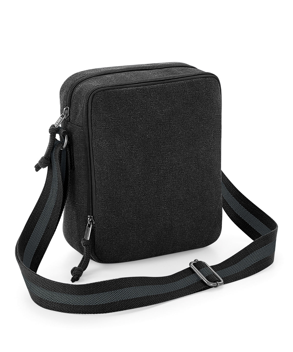 Bolso bandolera mini de lona vintage | Negro Vintage