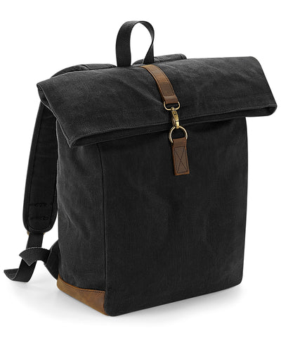 Mochila de lona encerada Heritage | Negro