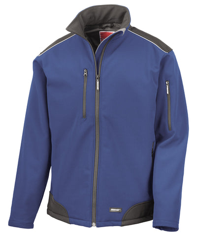 Chaqueta de trabajo softshell Ripstop | Azul Marino/Negro