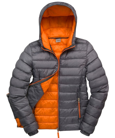 Chaqueta con capucha para nieve urbana de mujer | Gris/Naranja