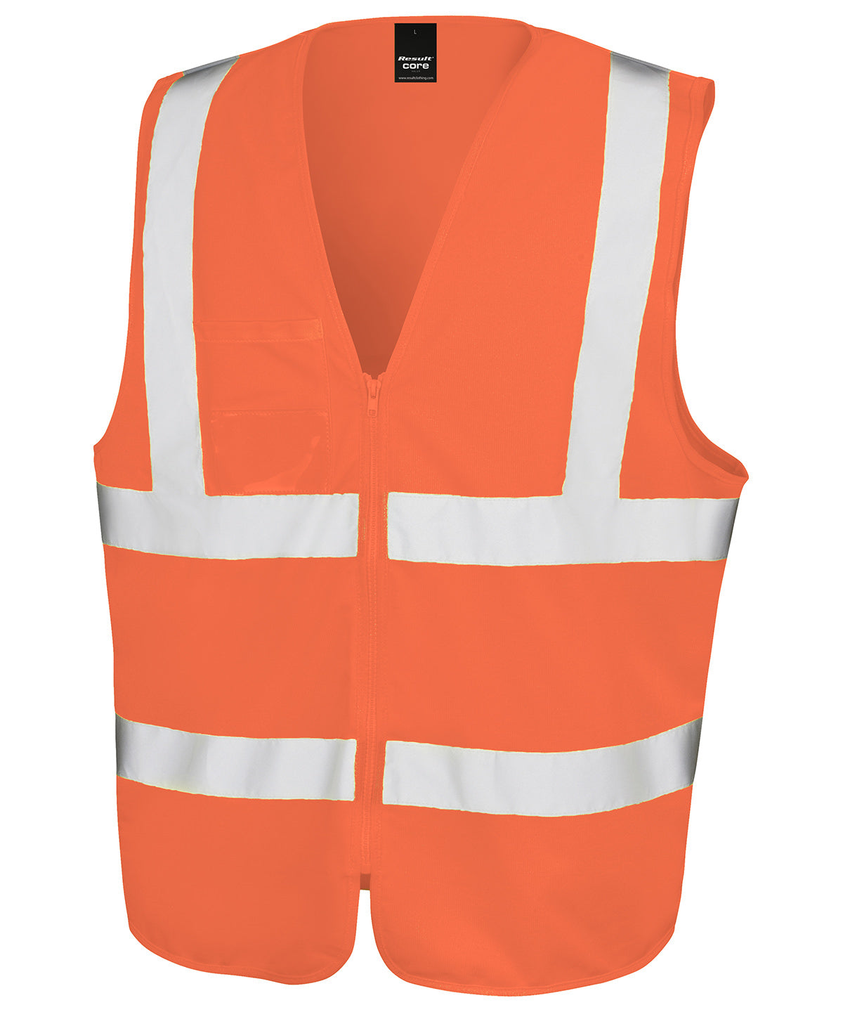 Chaleco con cremallera Core zip ID safety | Naranja