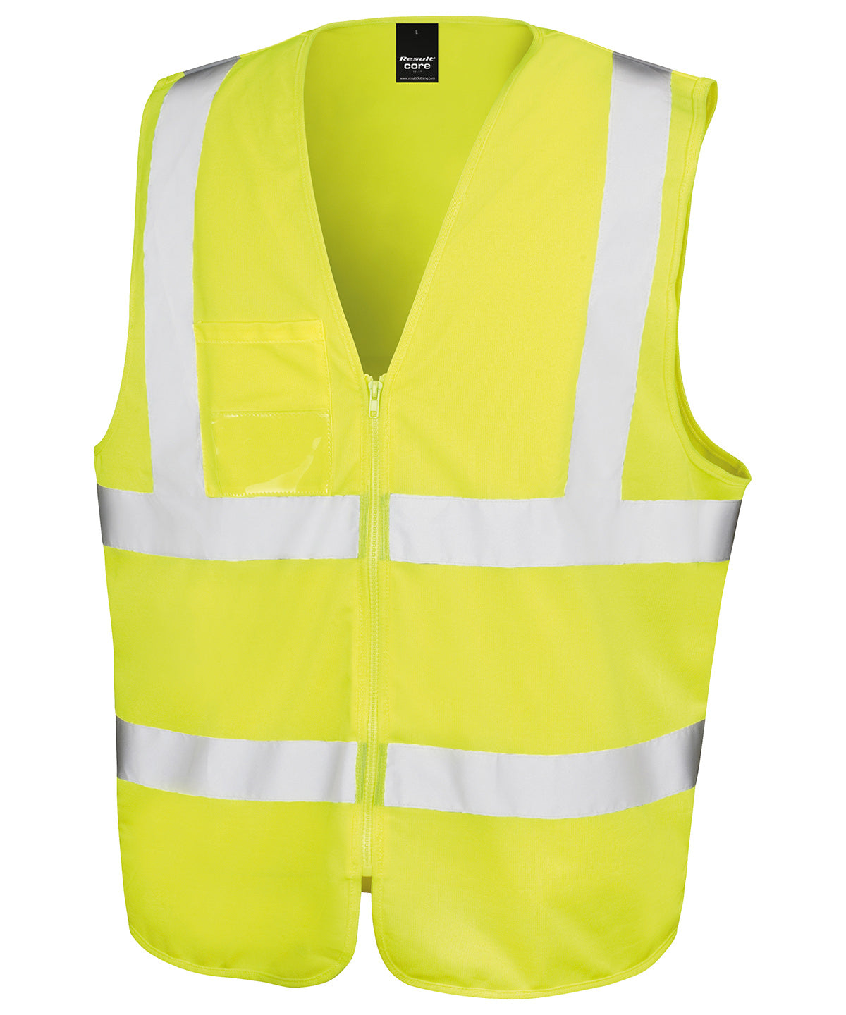 Chaleco con cremallera Core zip ID safety | Amarillo