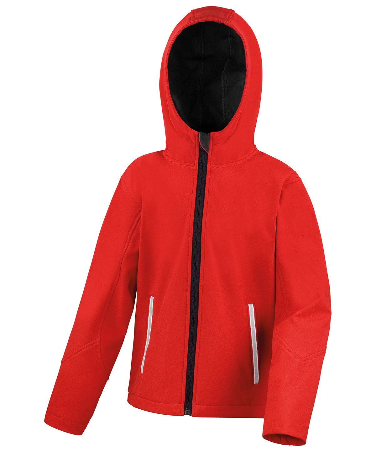 Chaqueta softshell con capucha Core junior TX para rendimiento | Rojo/Negro