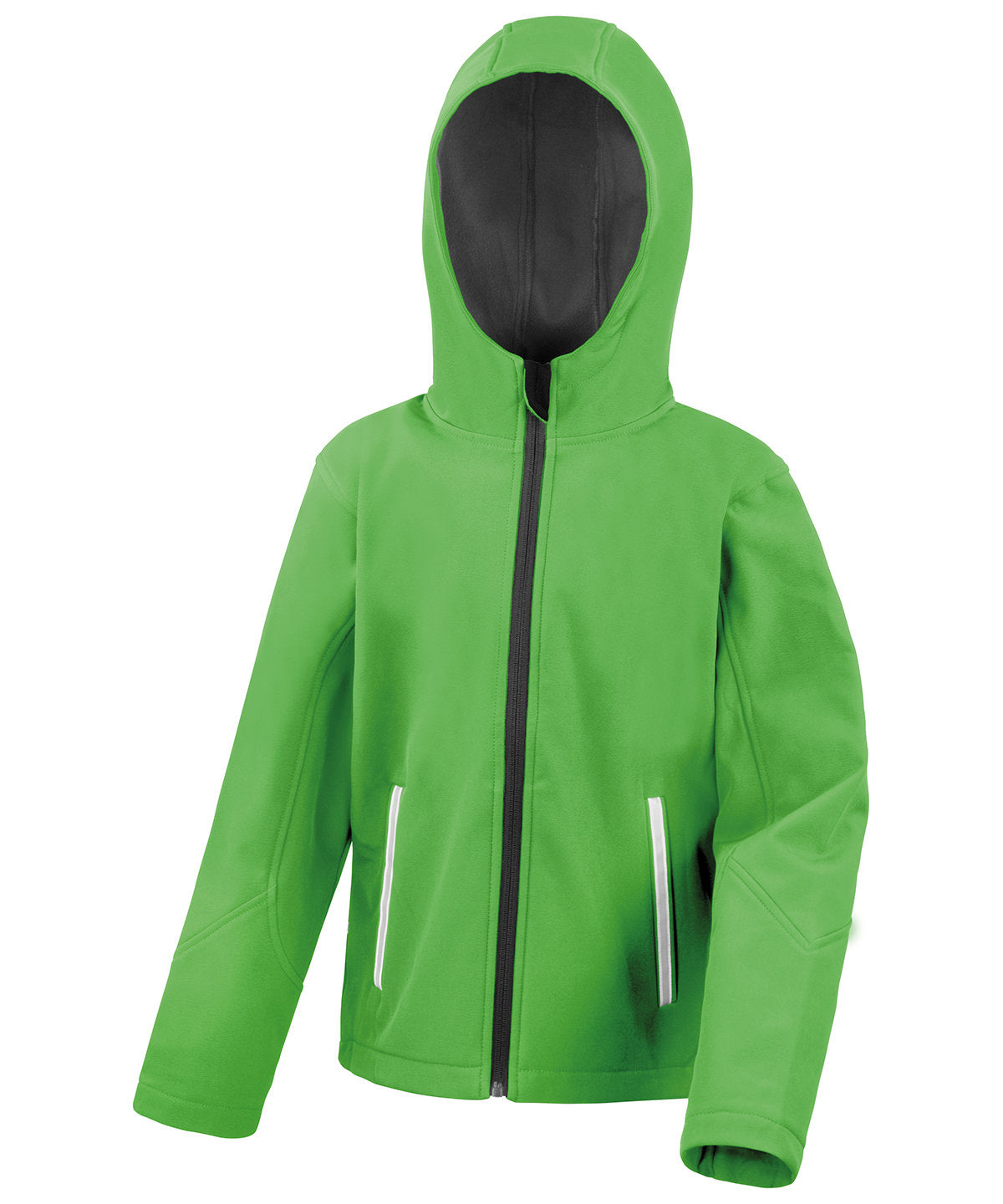 Chaqueta softshell con capucha Core junior TX para rendimiento | Verde Intenso/Negro