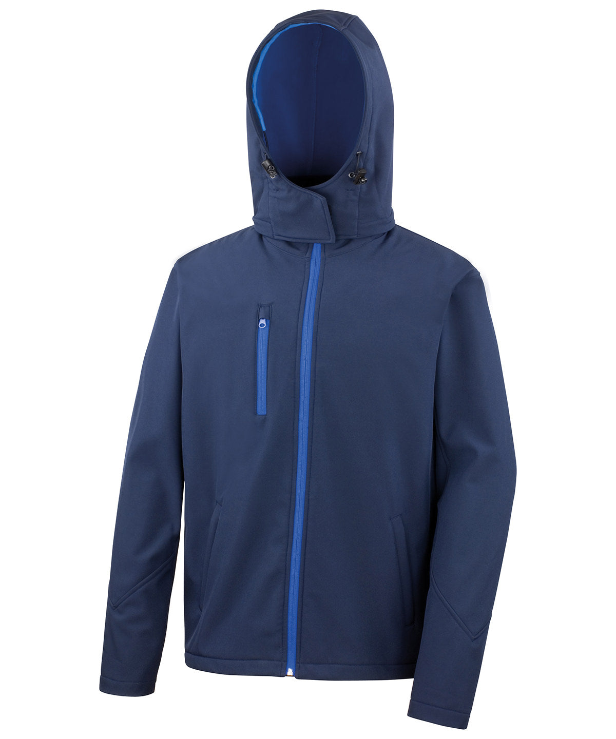 Chaqueta softshell con capucha Core TX de rendimiento | Azul Marino/Azul Real