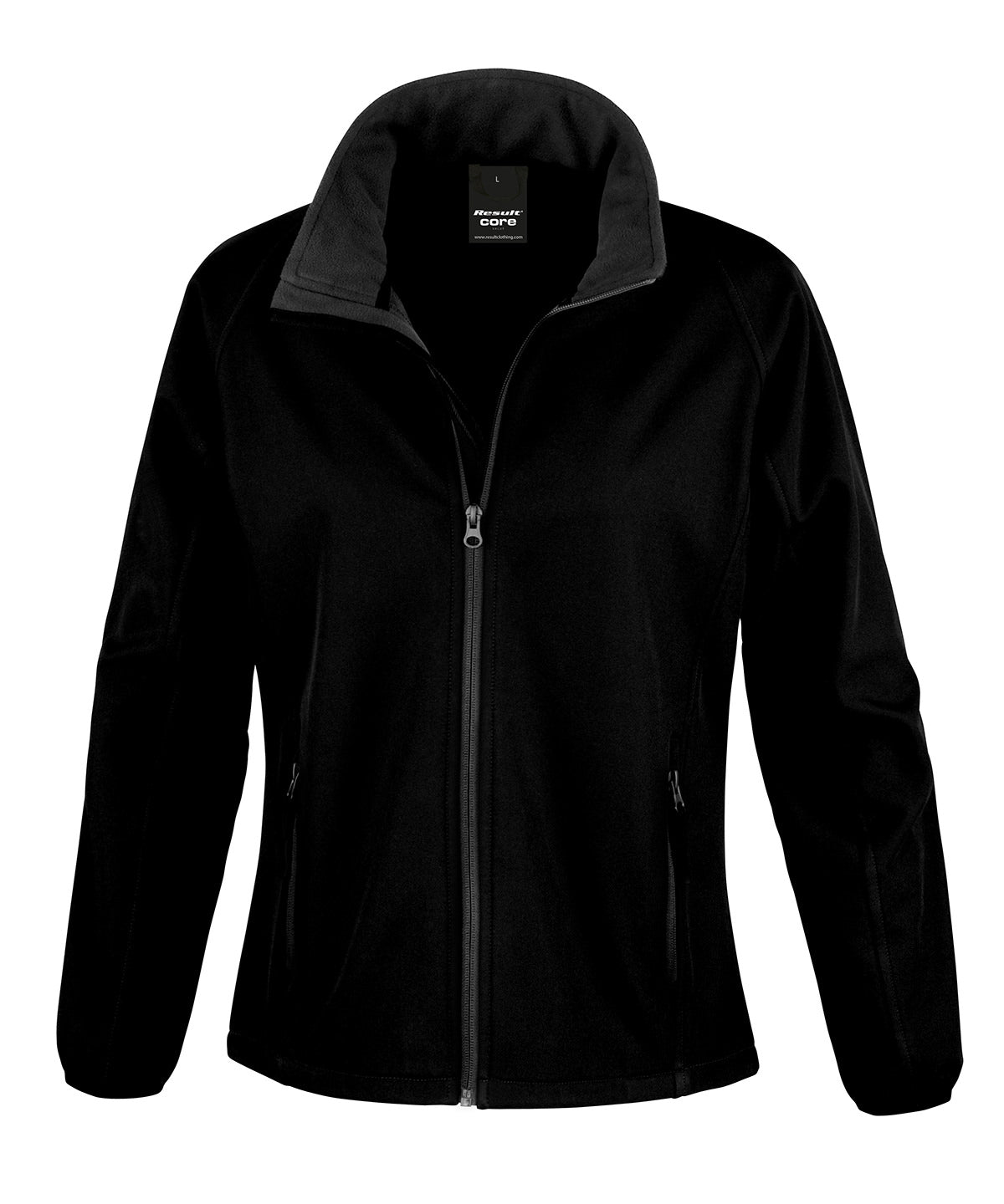 Chaqueta softshell para mujer personalizable Core | Negro/Negro