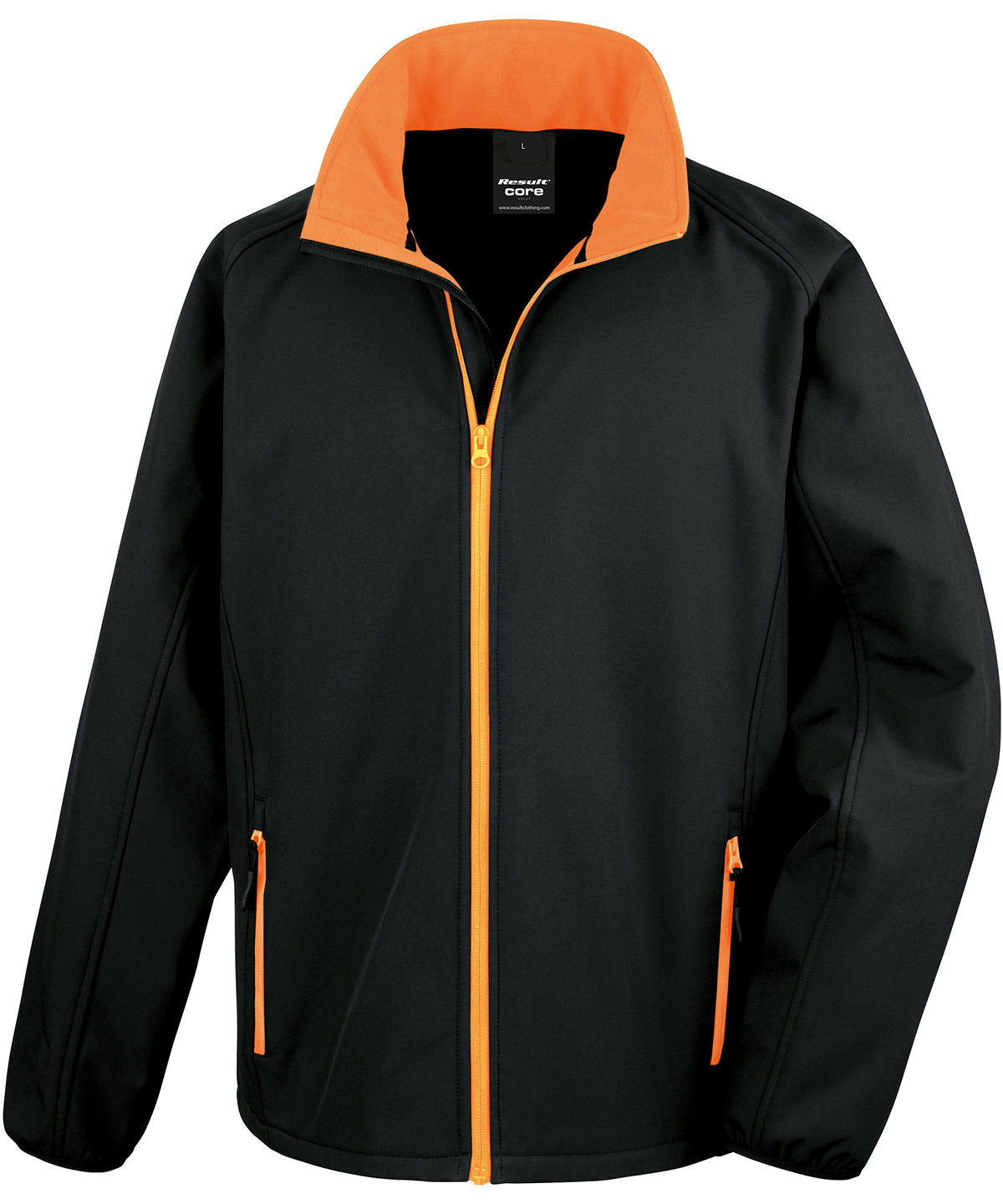 Chaqueta softshell Core pour imprimer | Nègre/Naranja