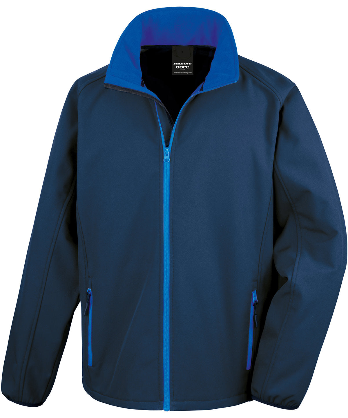 Chaqueta softshell Core pour imprimer | Azul Marin/Azul Real