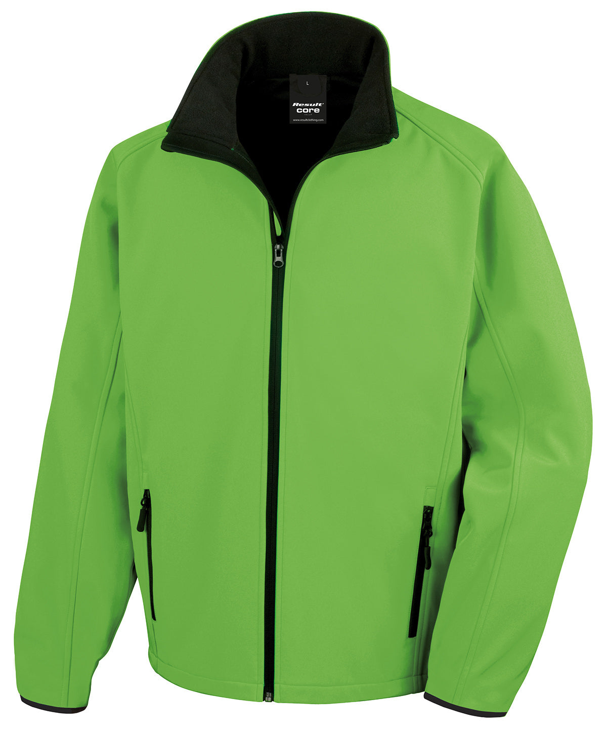 Chaqueta softshell Core pour imprimer | Vert Intenso/Nègre