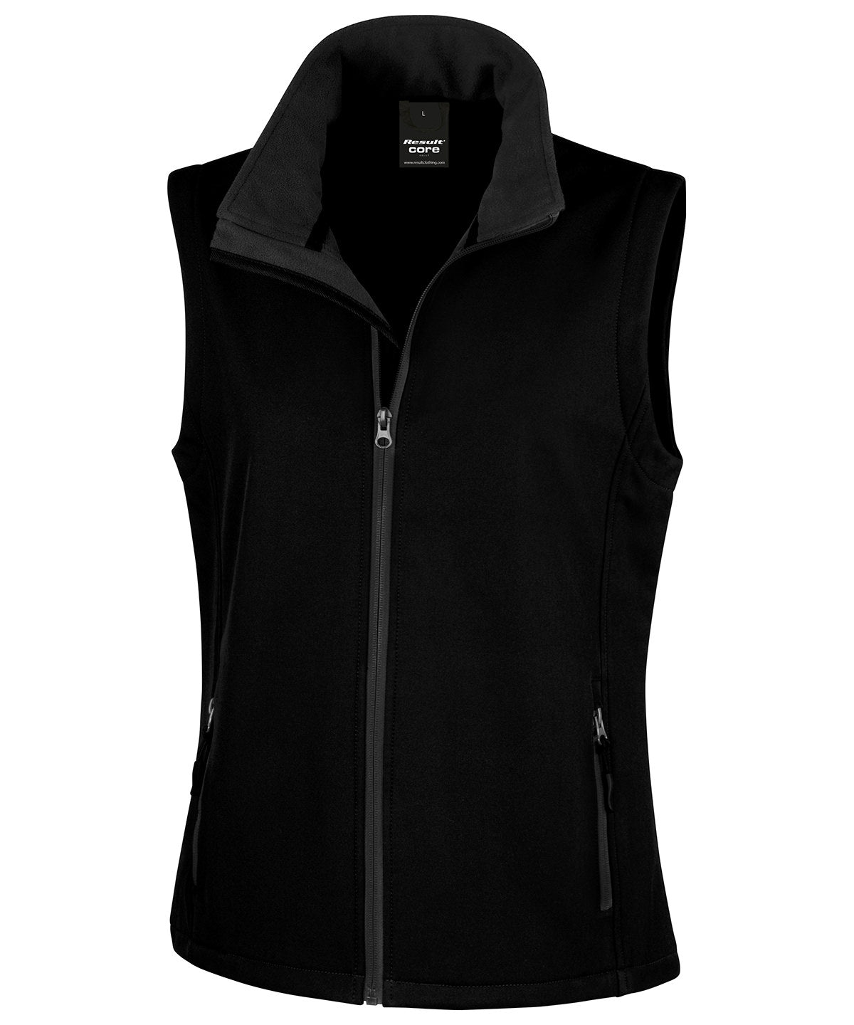 Chaleco softshell para mujer personalizable | Negro/Negro