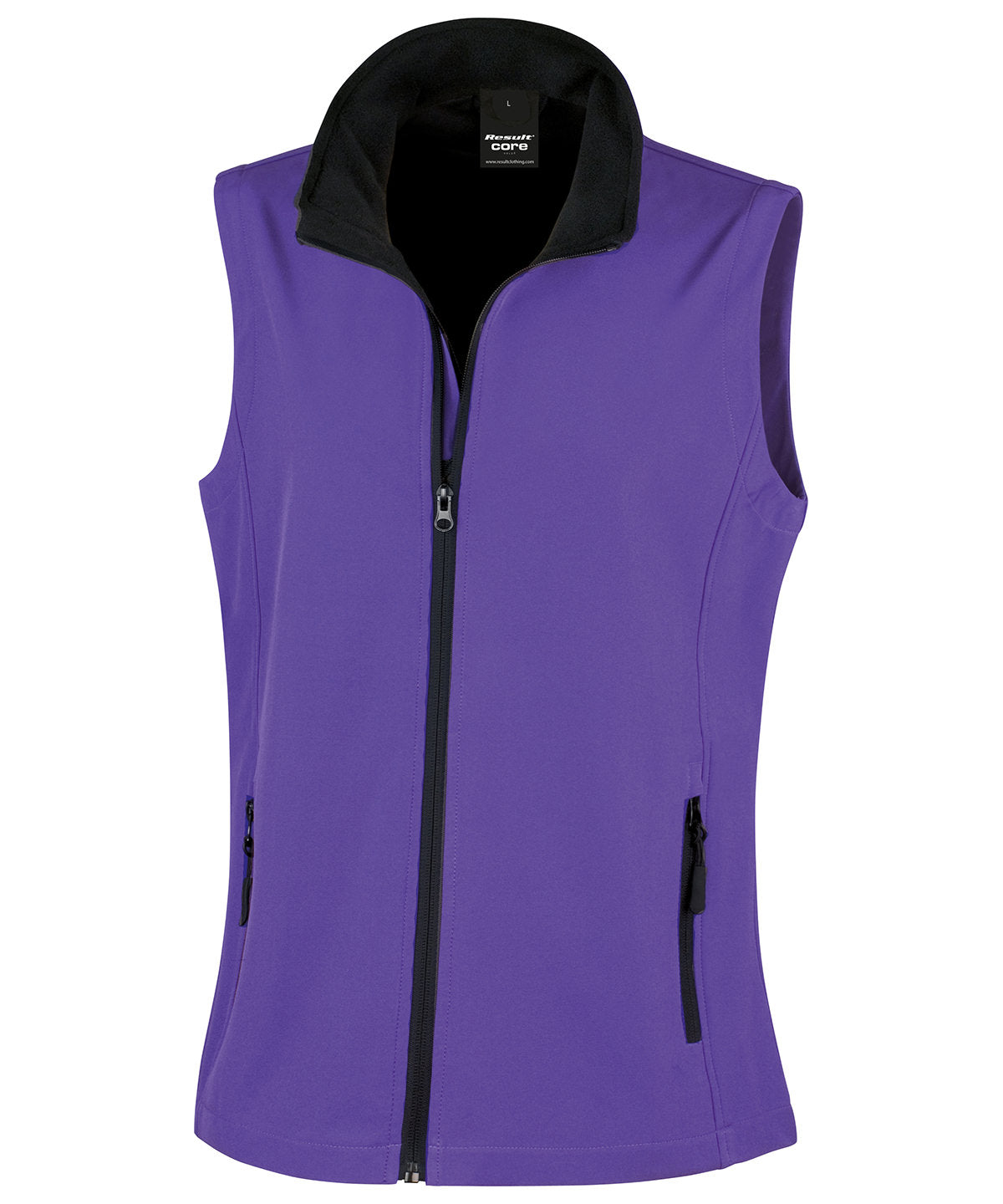 Chaleco softshell para mujer personalizable | Morado/Negro