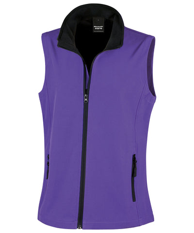 Chaleco softshell para mujer personnalisable | Morado/Nègre