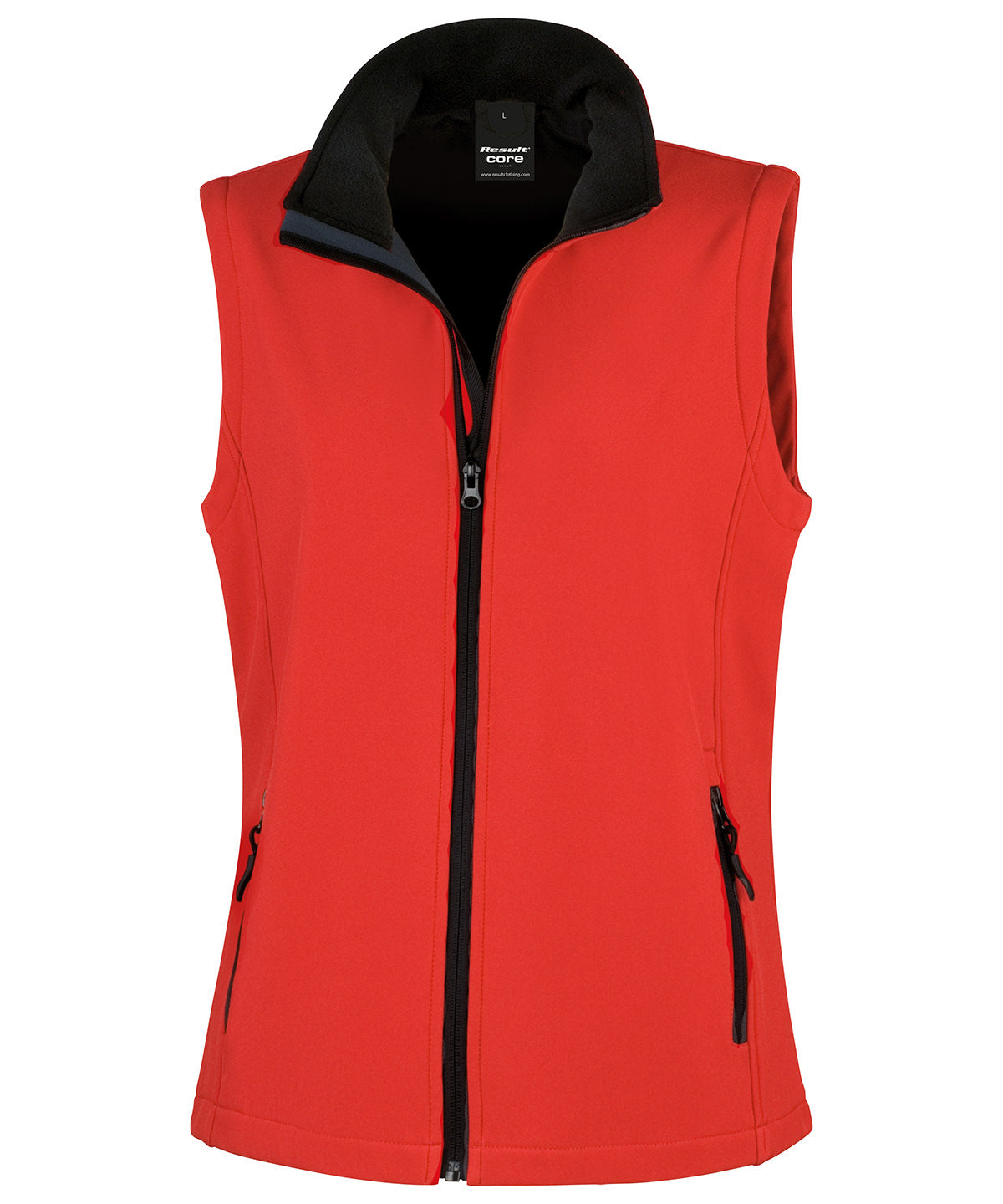 Chaleco softshell para mujer personalizable | Rojo/Negro