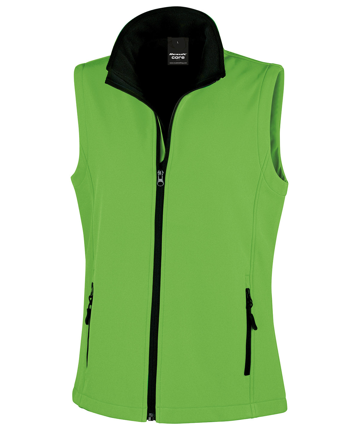 Chaleco softshell para mujer personalizable | Verde Intenso/Negro