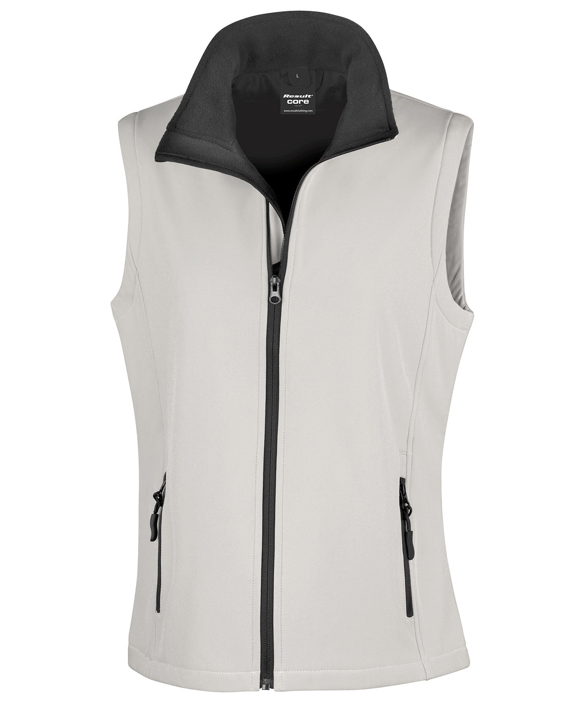 Chaleco softshell para mujer personalizable | Blanco/Negro