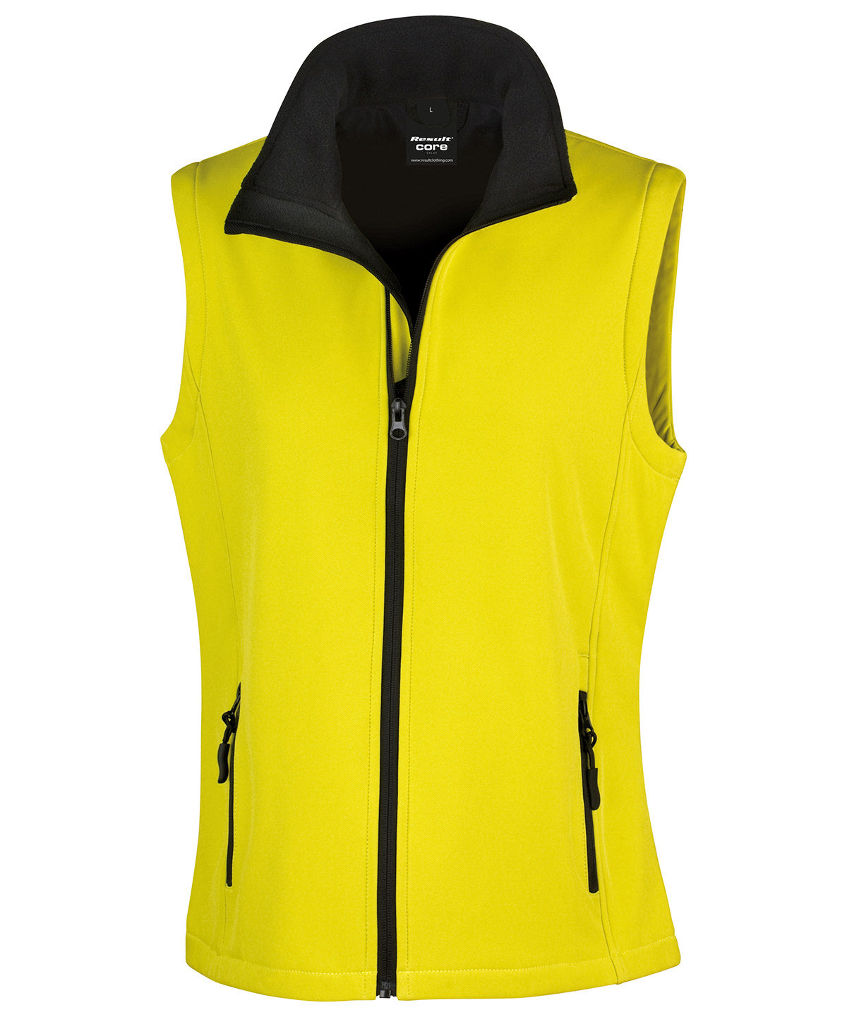 Chaleco softshell para mujer personalizable | Amarillo/Negro