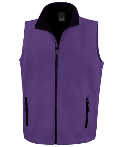Chaleco softshell imprimable | Morado/Nègre