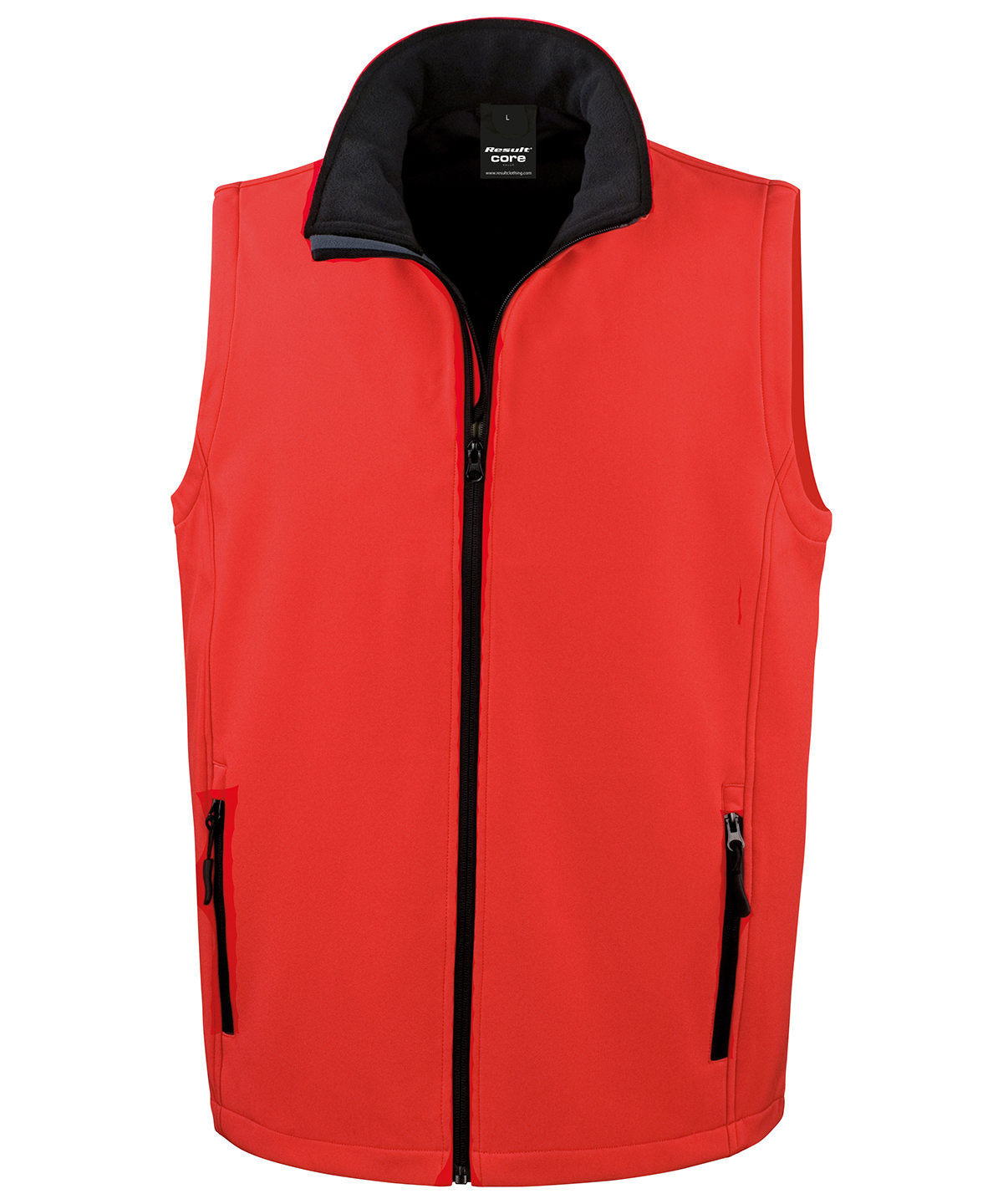 Chaleco softshell imprimable | Rouge/Nègre