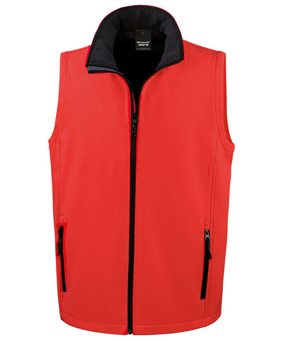 Chaleco softshell imprimable | Rouge/Nègre