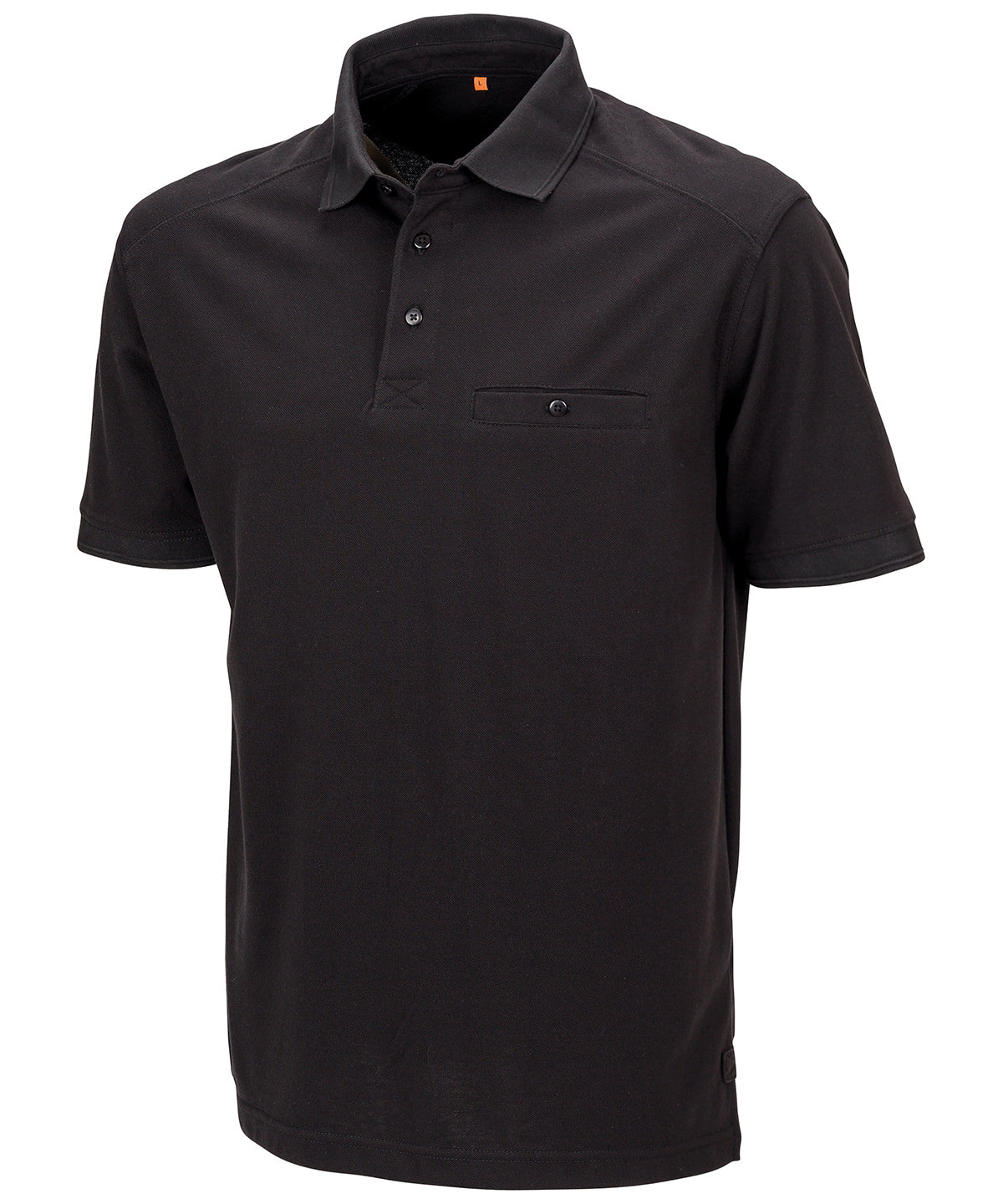 Camisa polo Work-Guard Apex con bolsillo | Negro