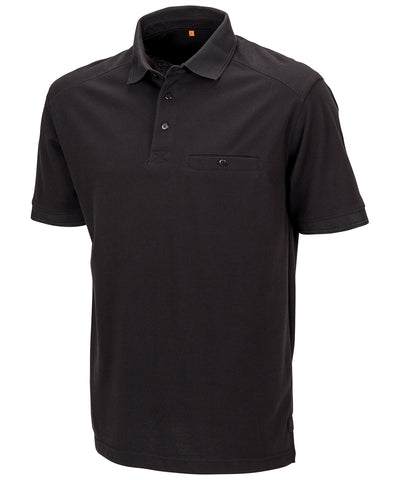 Camisa polo Work-Guard Apex con bolsillo | Negro