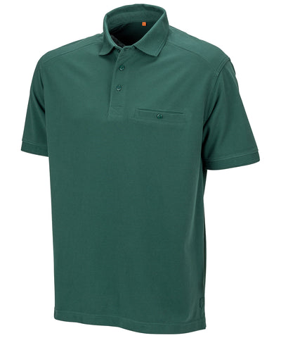 Camisa polo Work-Guard Apex con bolsillo | Verde Botella