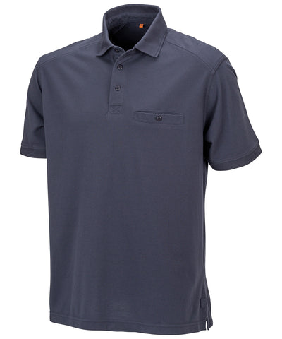 Camisa polo Work-Guard Apex con bolsillo | Azul Marino