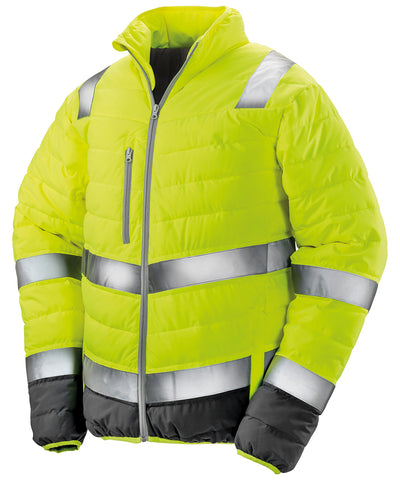 Chaqueta de seguridad acolchada suave | Amarillo Fluorescent