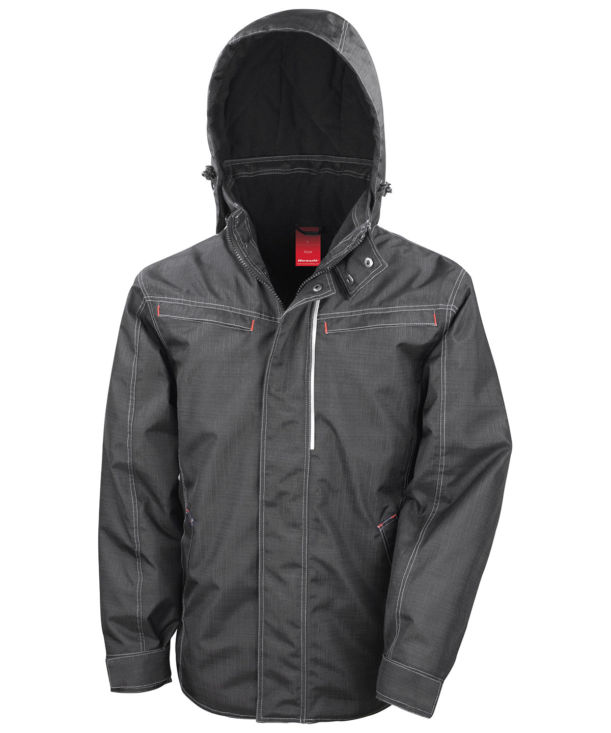 Cazadora resistente con textura de mezclilla | Negro