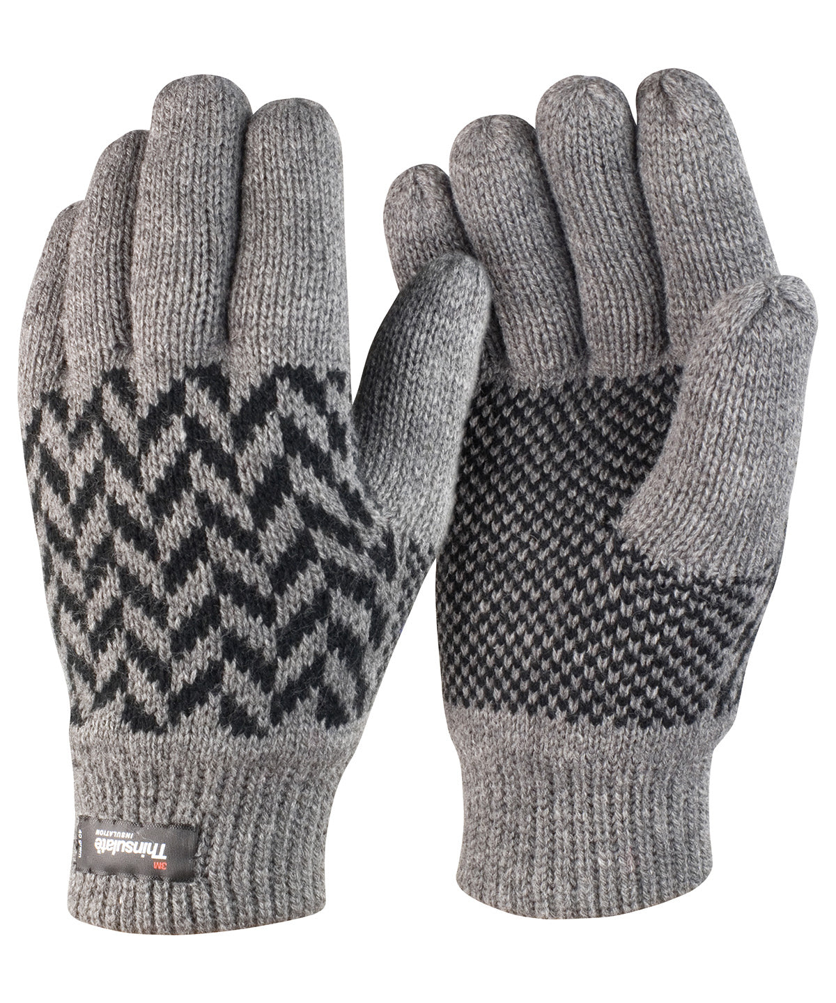 Thinsulate Bedruckter Handschuh | Grau/Schwarz