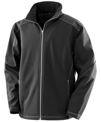 Dreifach vernähtes Softshell | Schwarz