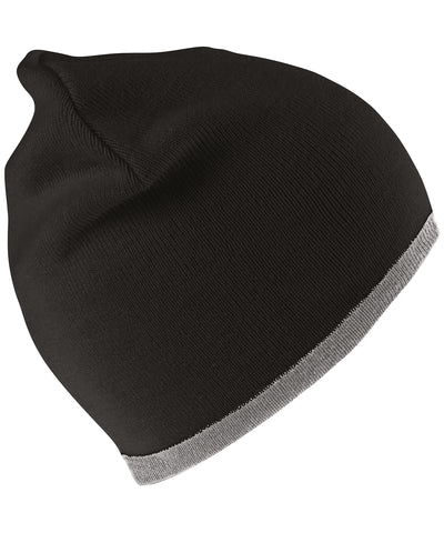 Gorro reversible de moda | Negro/Gris