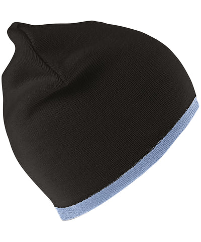 Gorro reversible de moda | Negro/Cielo