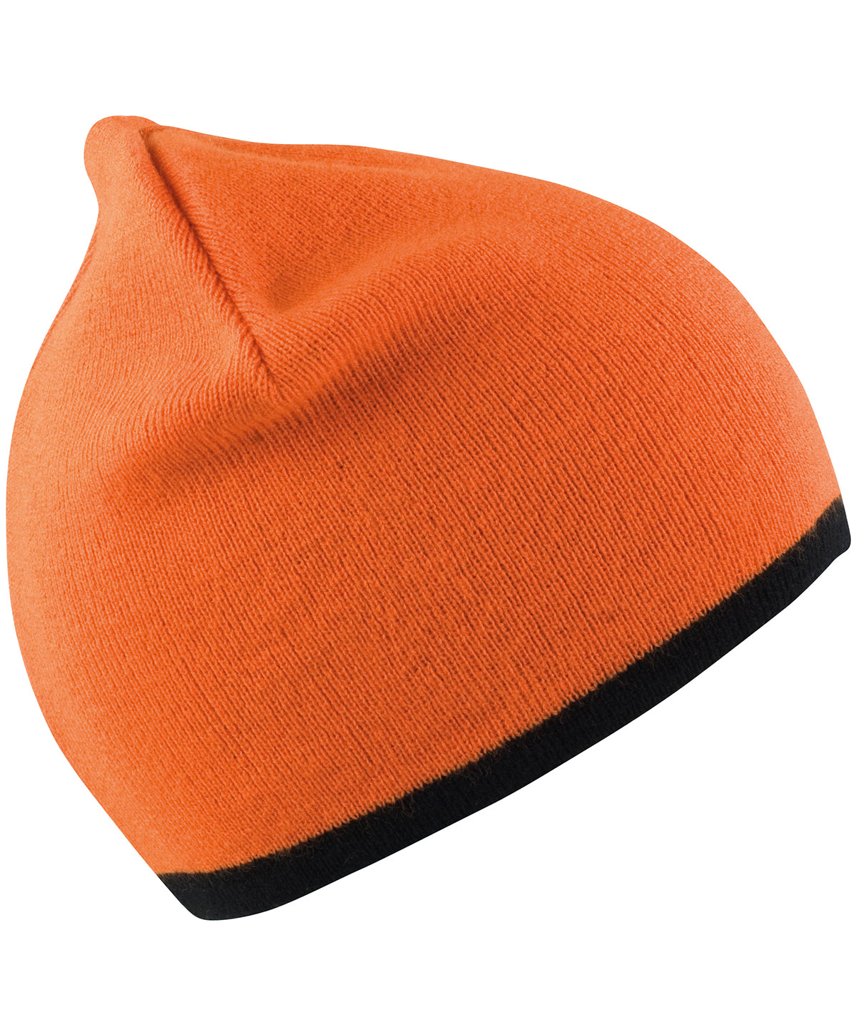 Gorro réversible de mode | Naranja Brillante/Nègre