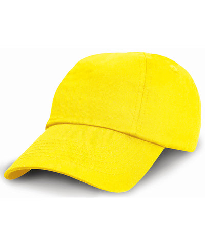 Gorra de algodn de perfil bajo para nios | Amarillo