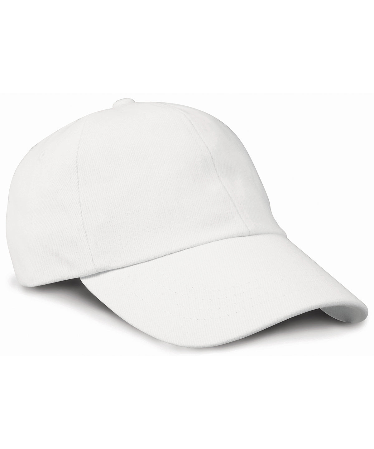 Gorra de algodn cepillado pesado de perfil bajo | Blanco