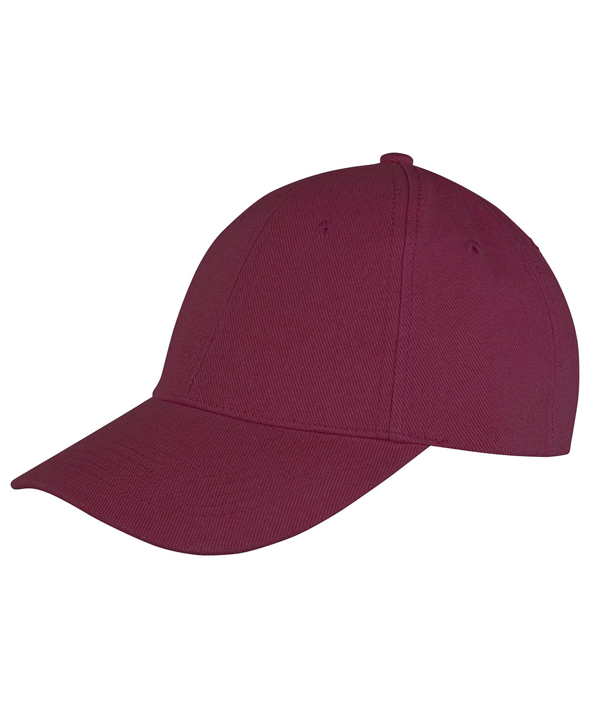 Gorra de perfil bajo de algodn cepillado de 6 paneles Memphis | Burdeos