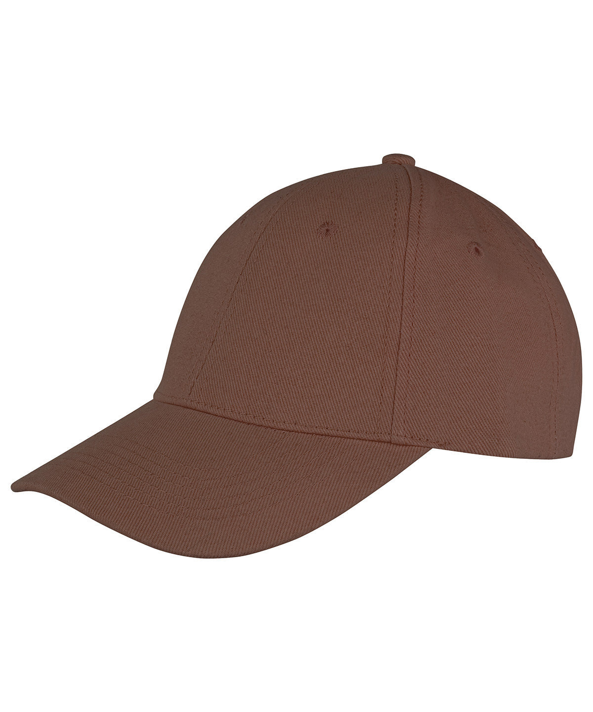 Gorra de perfil bajo de algodn cepillado de 6 paneles Memphis | Marrn Chocolate