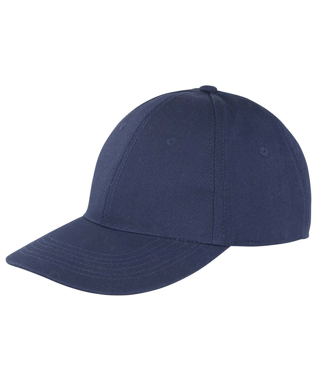 Gorra de perfil bajo de algodn cepillado de 6 paneles Memphis | Azul Marino