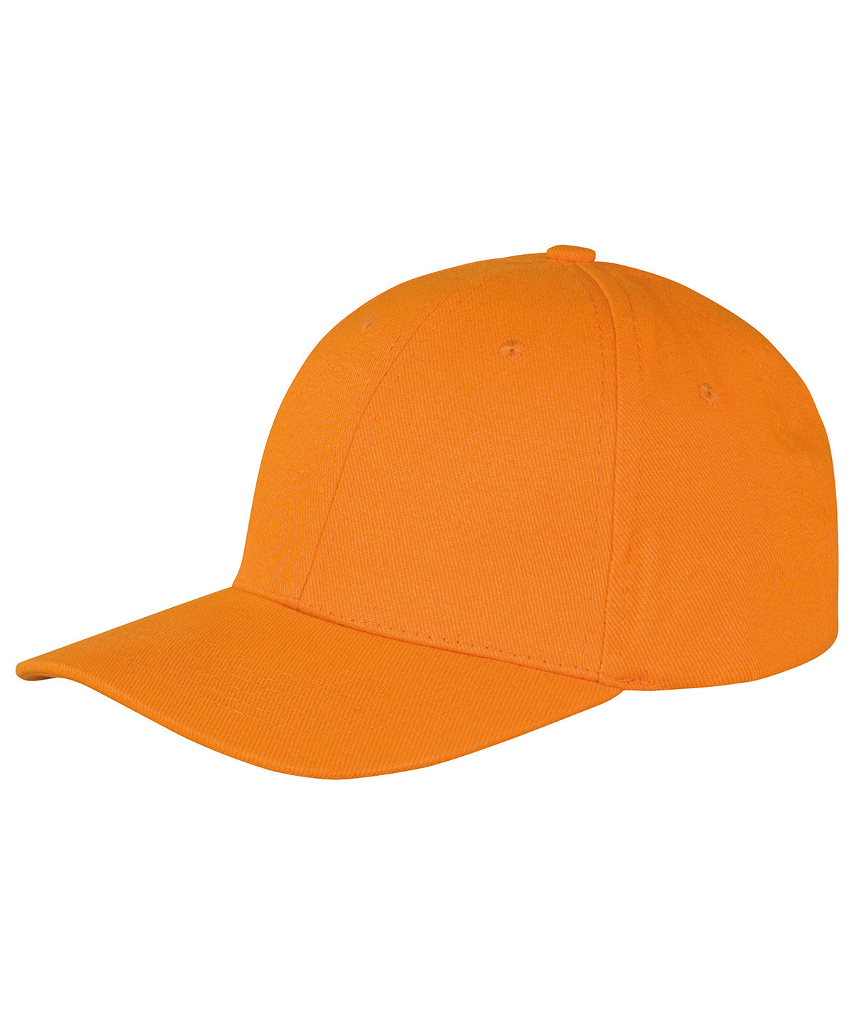 Gorra de perfil bajo de algodn cepillado de 6 paneles Memphis | Naranja