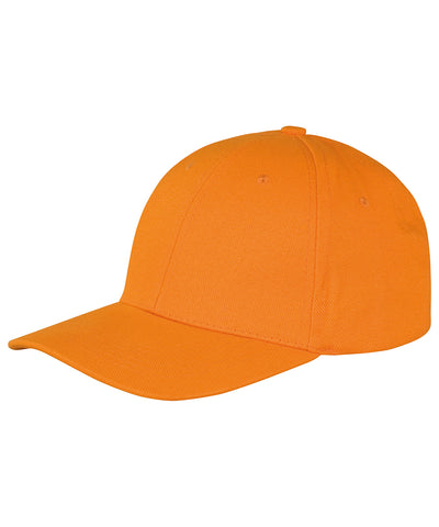 Gorra de perfil bajo de algodn cepillado de 6 paneles Memphis | Naranja