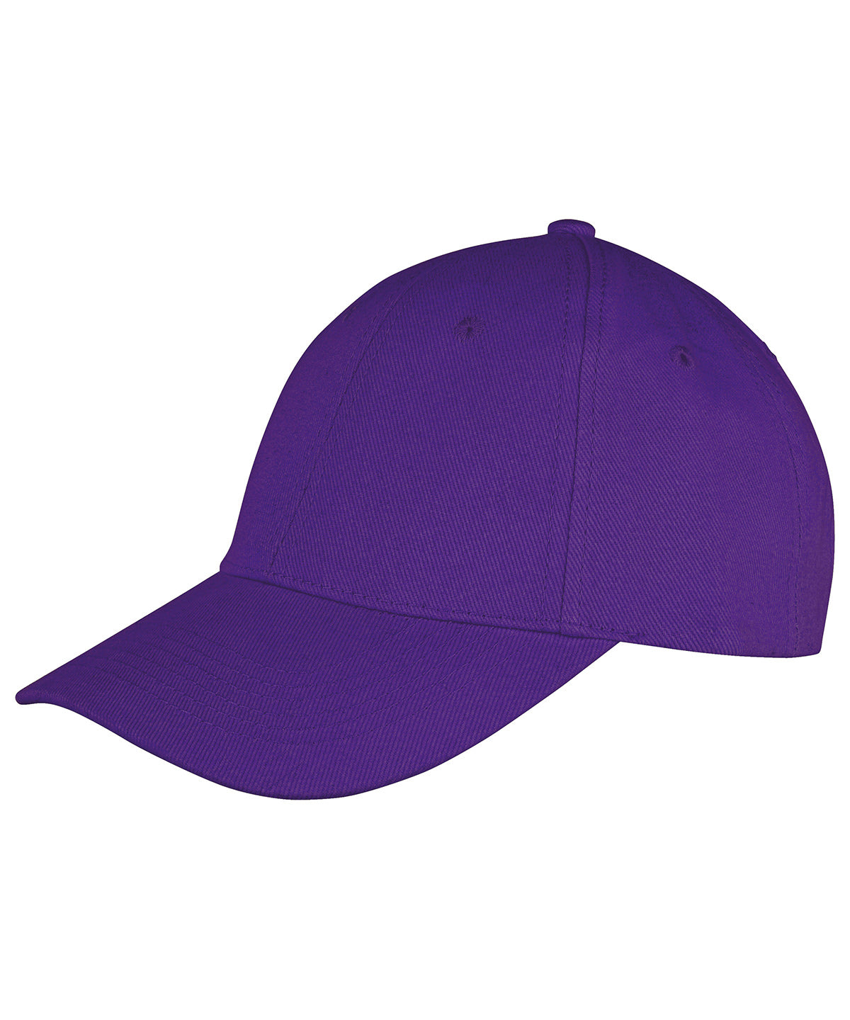 Gorra de perfil bajo de algodn cepillado de 6 paneles Memphis | Morado