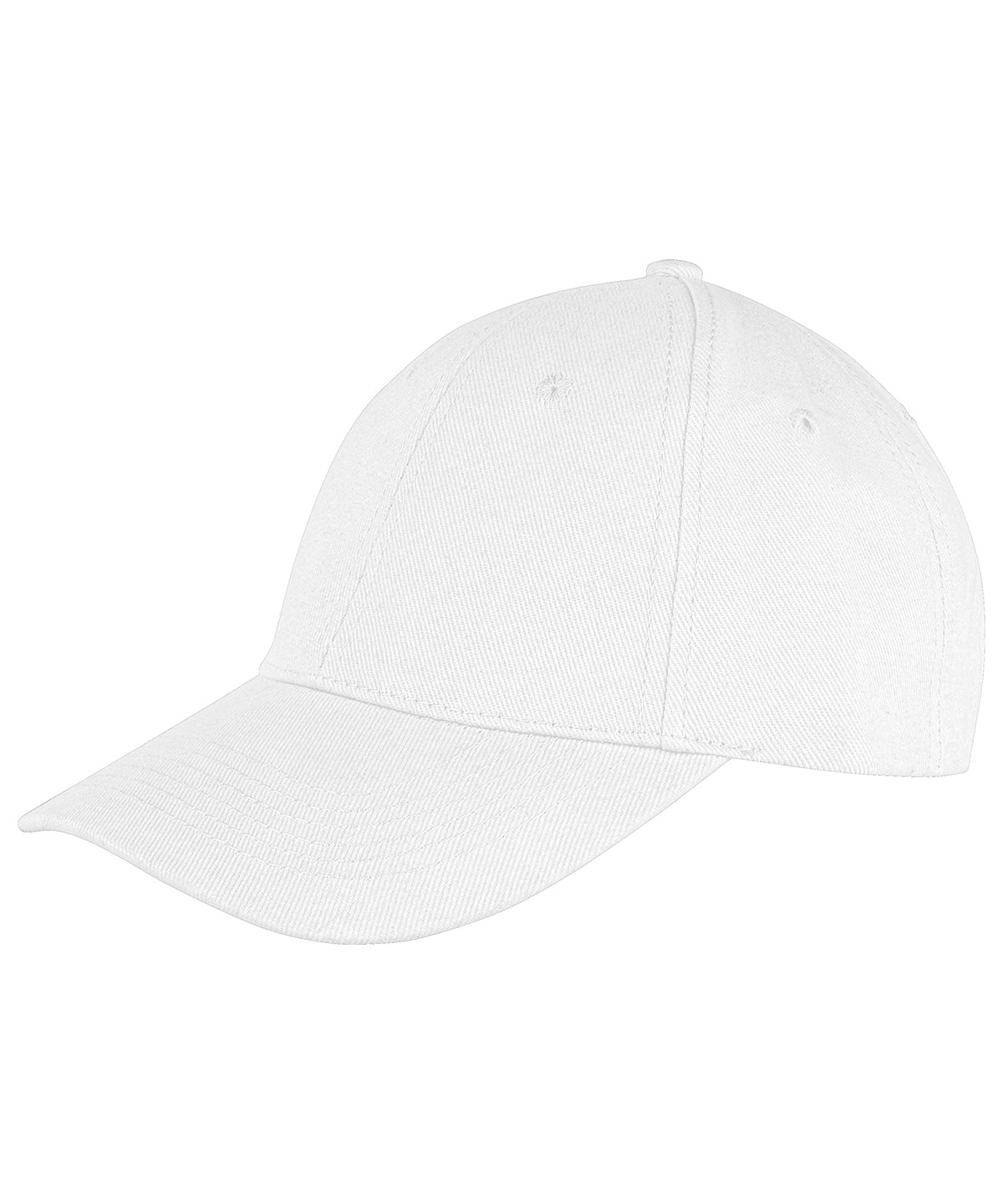 Gorra de perfil bajo de algodn cepillado de 6 paneles Memphis | Blanco