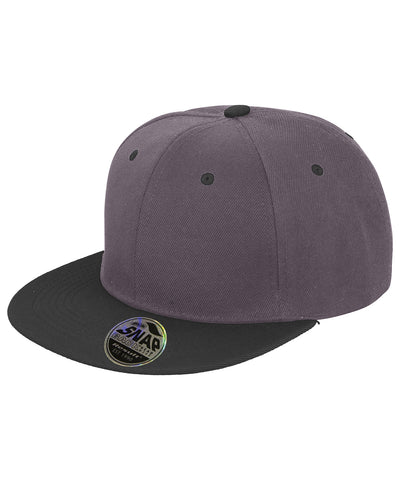 Gorra Bronx original de visera plana snapback de doble color | Gris Jaspeado/Negro