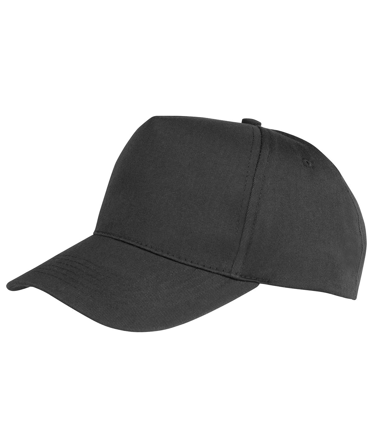 Gorra de impresin de polialgodn de 5 paneles Boston | Negro